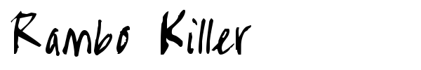 Rambo Killer font preview